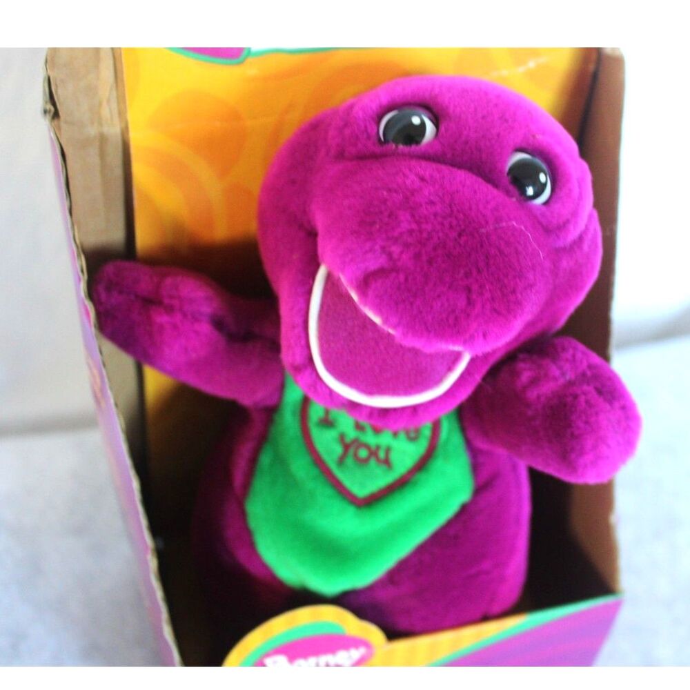 Vintage Toy Island Singing I Love You Barney Plush 7" In 12" Box